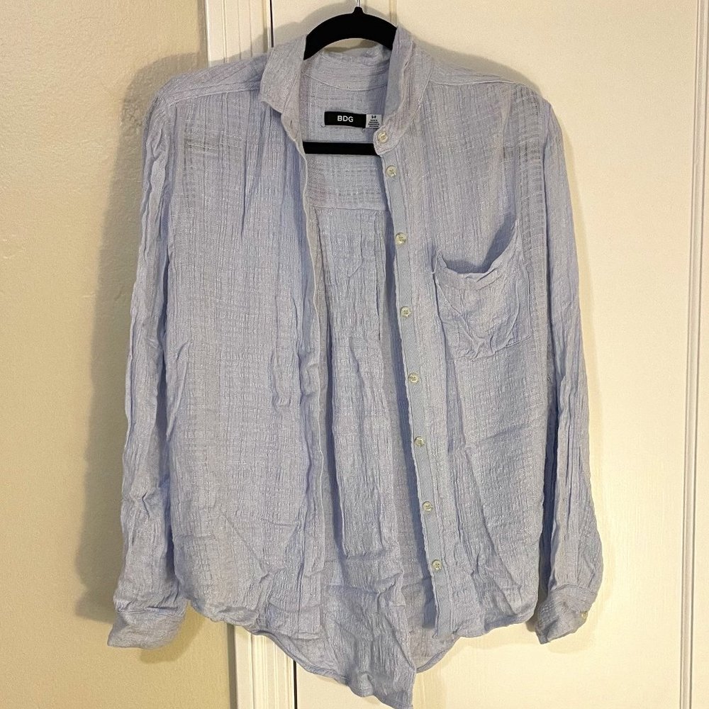 BDG Light Blue Women's Blouse (Size S)